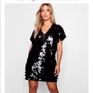 Boohoo Sequin Shift Dress
